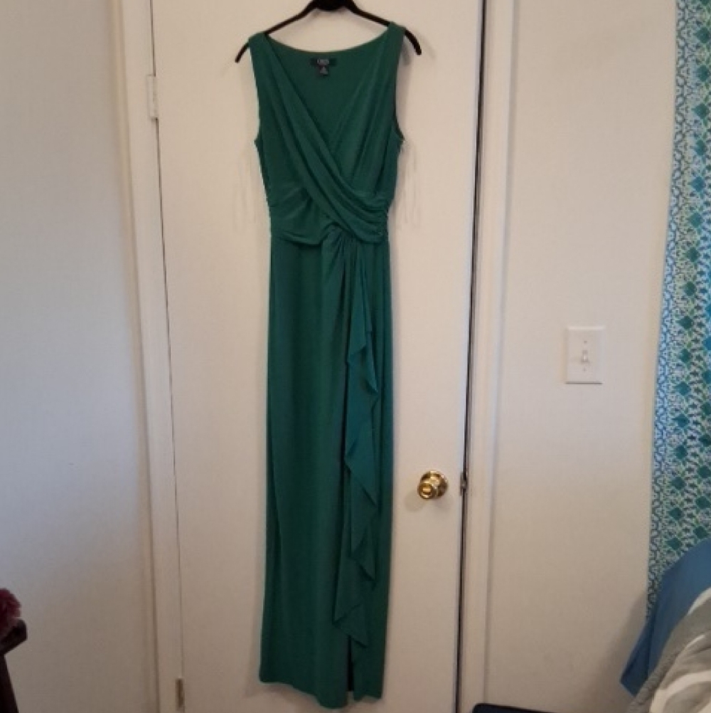 Chaps Teal Maxi Dress